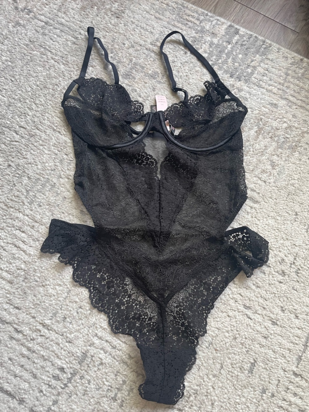 NWT Victoria's Secret Black Lace Bodysuit